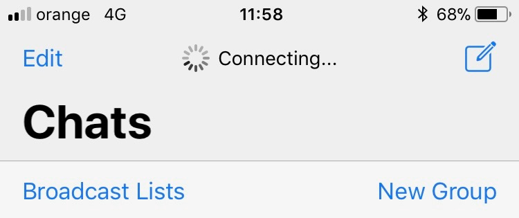 Whatsapp به سرور خود متصل نیست